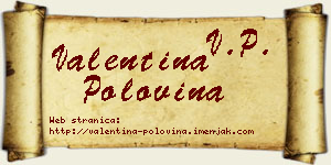 Valentina Polovina vizit kartica